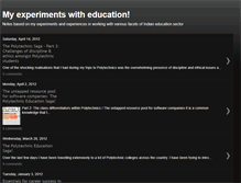 Tablet Screenshot of myexperimentswitheducation.com